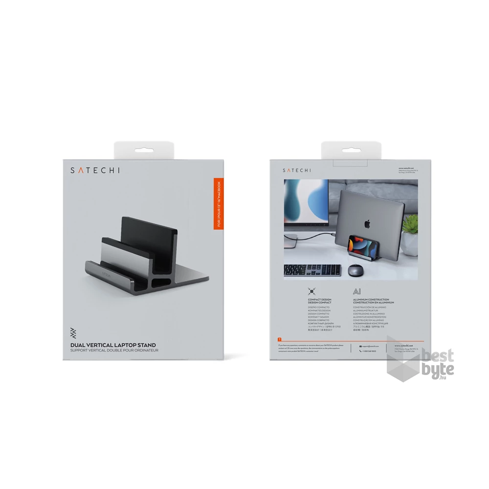 Satechi ST-ADVSM kettős függőleges laptop/tablet/telefon állvány