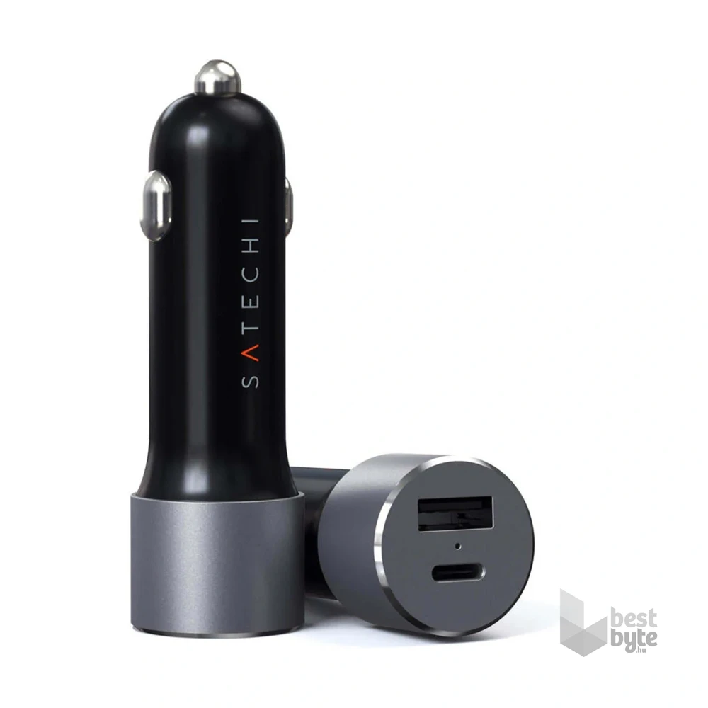 Satechi ST-TCPDCCM 72W USB/Type-C asztroszürke autós töltő