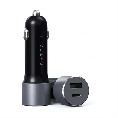 Satechi ST-TCPDCCM 72W USB/Type-C asztroszürke autós töltő