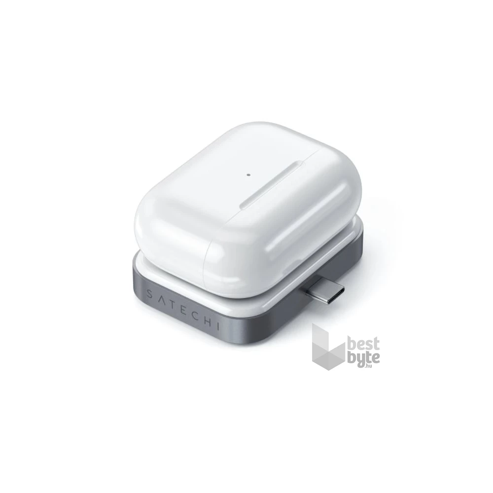 Satechi ST-TCWCDM Type-C AirPods/AirPods Pro asztroszürke vezeték nélküli töltő