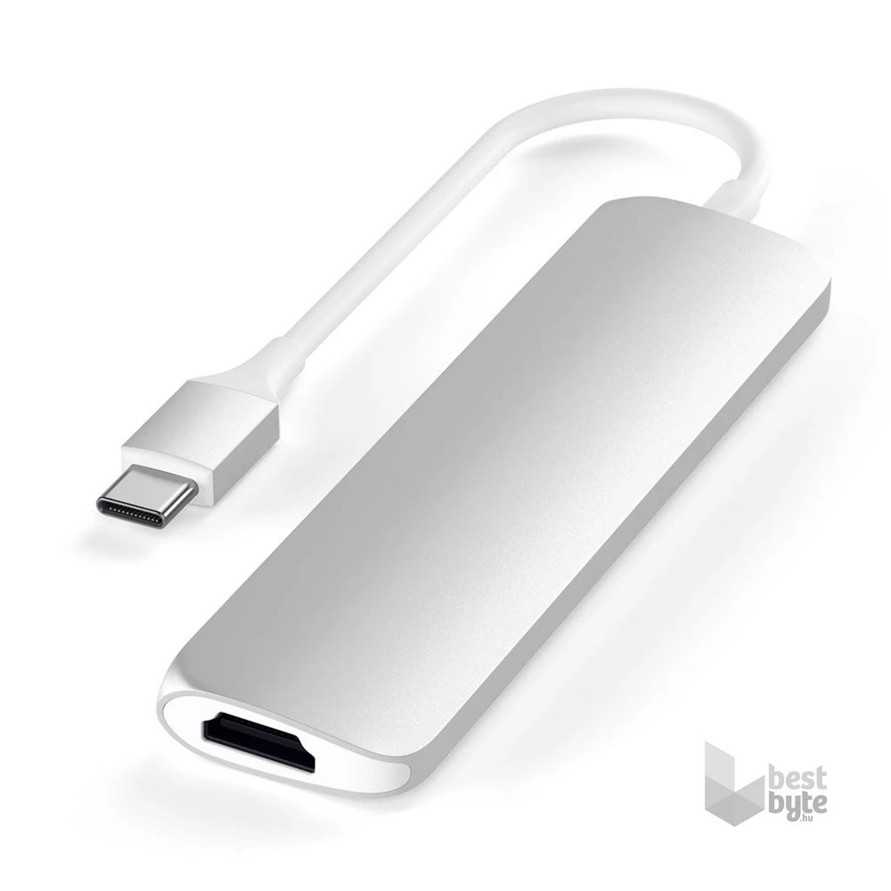 Satechi ST-SCMA2S Slim V2 Type-C ezüst HUB