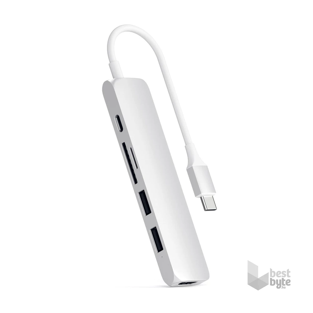 Satechi ST-SCMA2S Slim V2 Type-C ezüst HUB