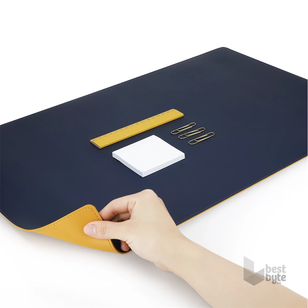 Sax műbőr kétoldalas kék-sárga íróasztal alátét