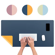 Sax műbőr kétoldalas kék-sárga íróasztal alátét