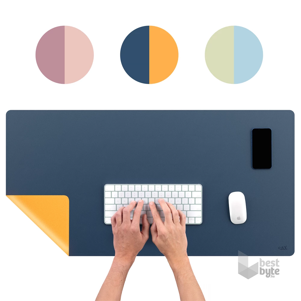 Sax műbőr kétoldalas kék-sárga íróasztal alátét