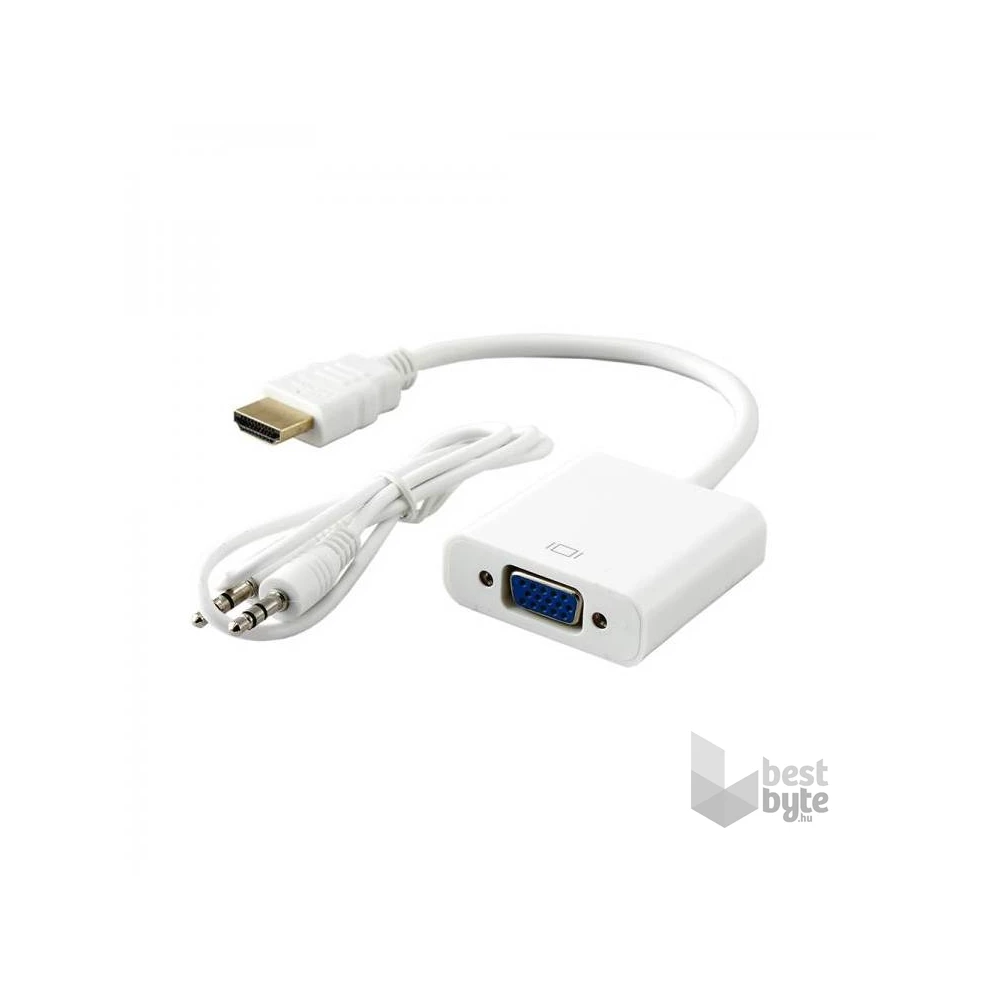 Sbox AD.HDMI-VGA+A/R HDMI apa - VGA anya audióval adapter