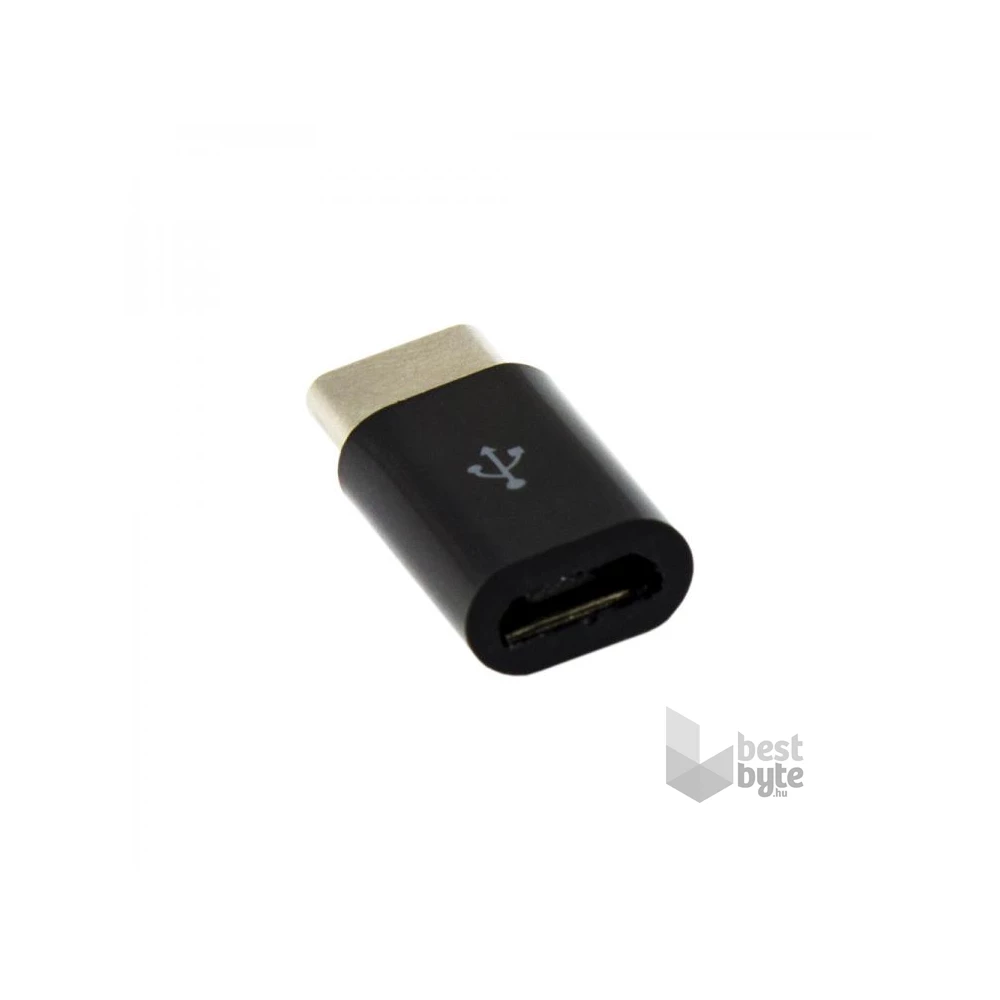 Sbox AD.USB-C B/R USB 2.0 anya - Type-C apa fekete adapter
