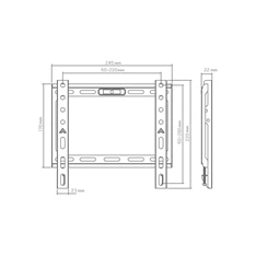 Sbox BL-3722F 43" VESA 200x200 fix fali konzol