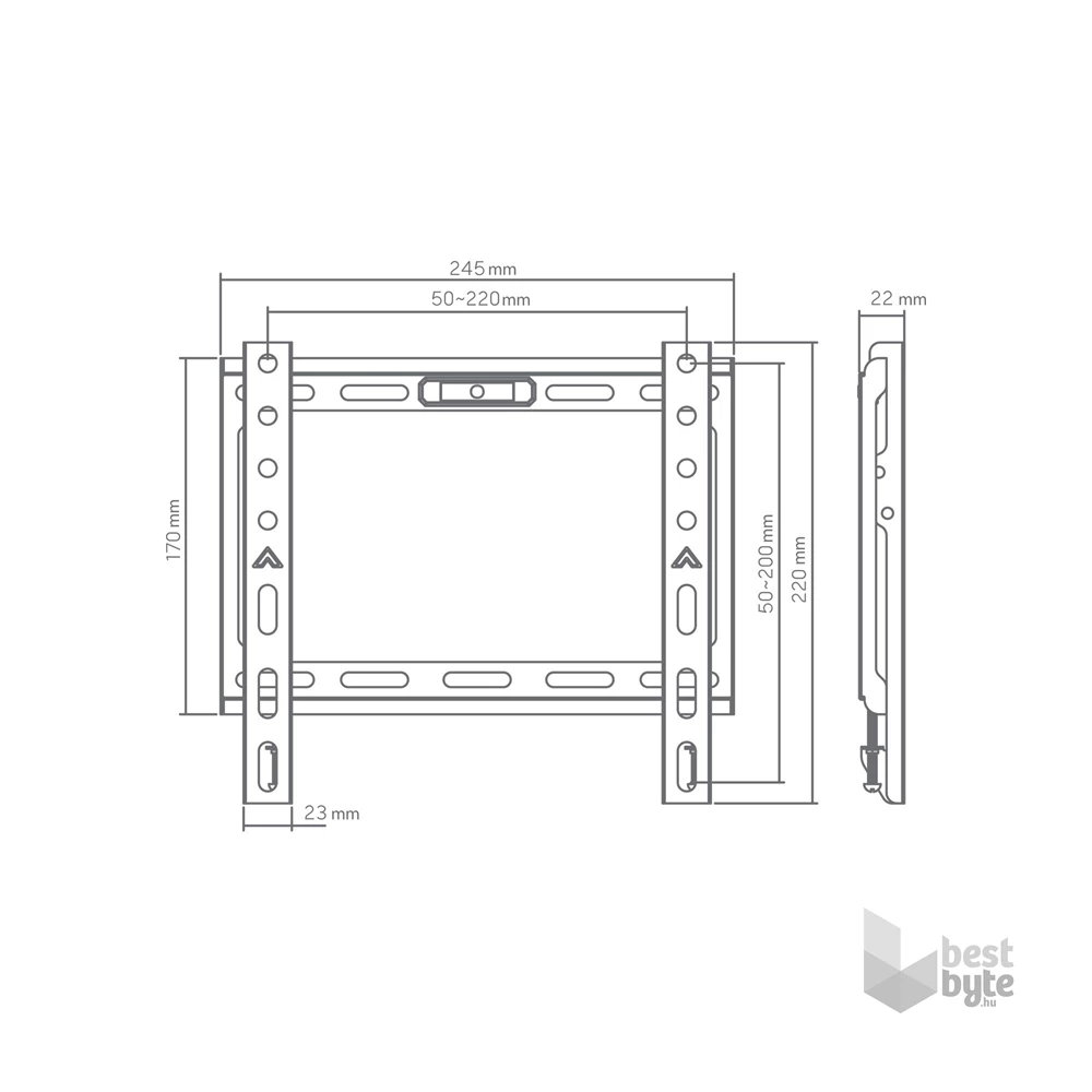Sbox BL-3722F 43" VESA 200x200 fix fali konzol