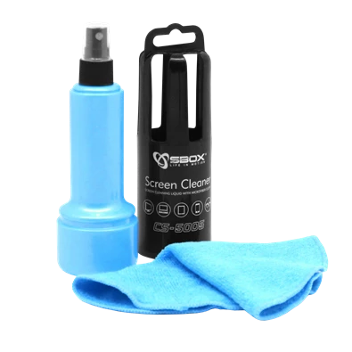 Sbox CS-5005B tisztító folyadék (150ml) + kék mikroszálas kendő