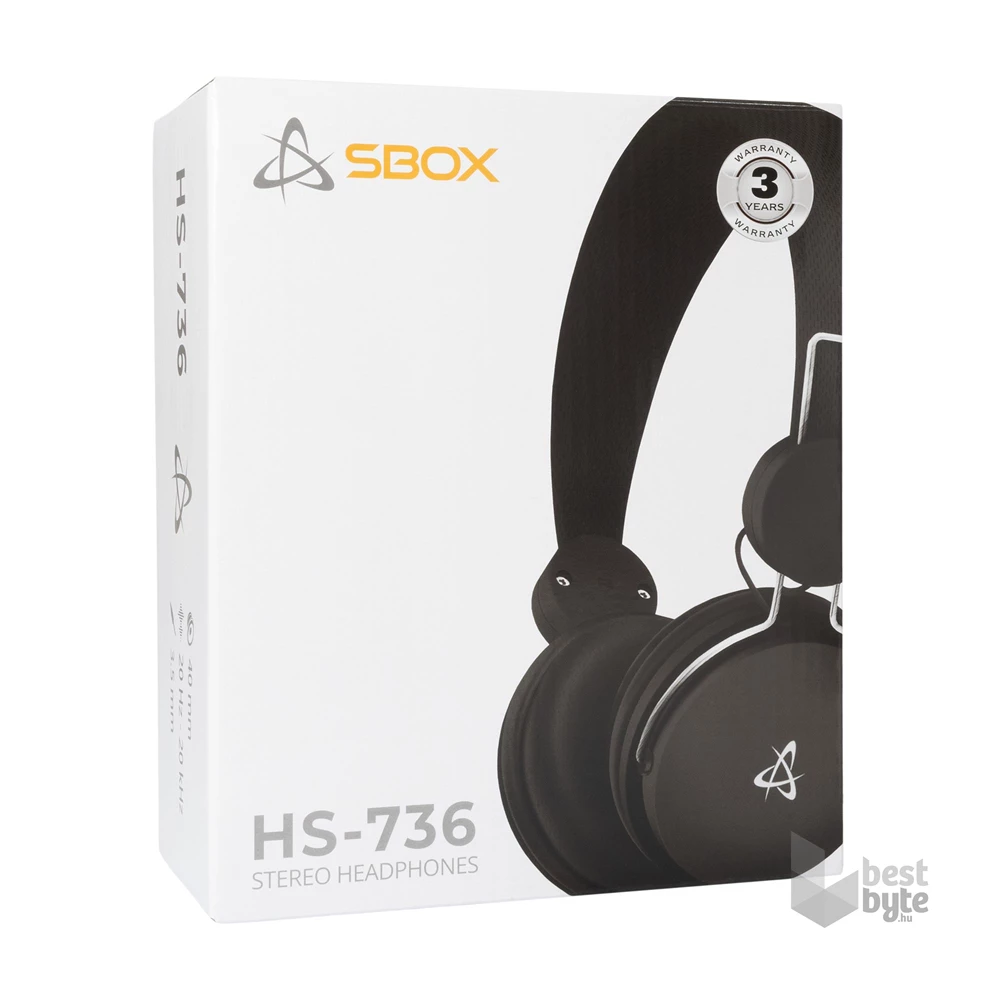 Sbox HS-736B fekete mikrofonos fejhallgató