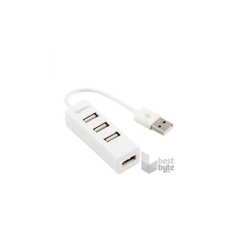 Sbox H-204W 4 portos fehér USB HUB