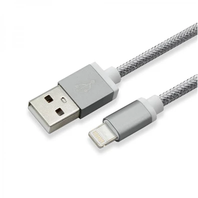 Sbox IPH7GR USB-iPhone 7 Lightning 1,5m szürke töltőkábel