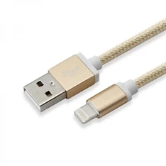 Sbox IPH7G USB-iPhone 7 Lightning 1,5m arany töltőkábel