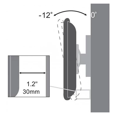 Sbox LCD-100 13"-30" VESA 100x100 dönthető fali konzol