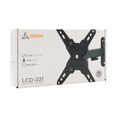 Sbox LCD-221-2 13"-43" dönthető,forgatható fali konzol