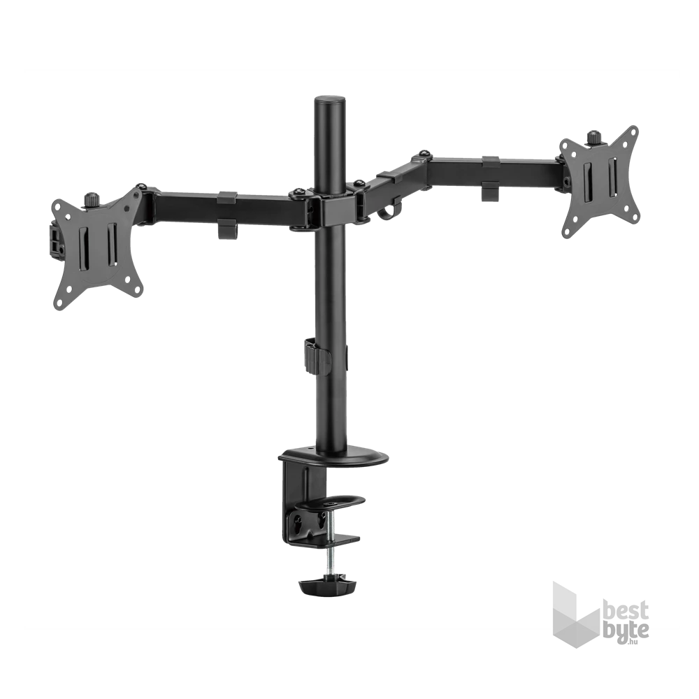 Sbox LCD-352/2-2 17"-32" dönthető, forgatható asztali dual monitor tartó konzol