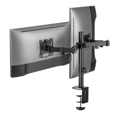 Sbox LCD-352/2-2 17"-32" dönthető, forgatható asztali dual monitor tartó konzol