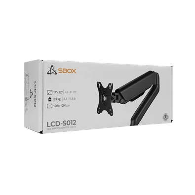 Sbox LCD-S012-2 17"-32" dönthető, forgatható asztali monitor tartó konzol