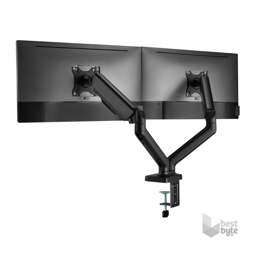 Sbox LCD-S024-2 17"-32" dönthető, forgatható asztali dual monitor tartó konzol