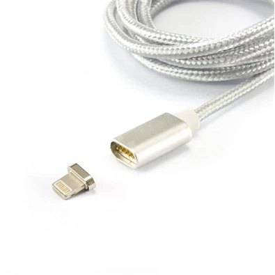 Sbox MAGNETIC-IPH 1m Lightning > USB-A ezüst kábel
