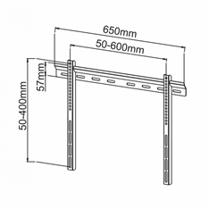 Sbox PLB-114B 40"-65" VESA 600x400 fix fali konzol