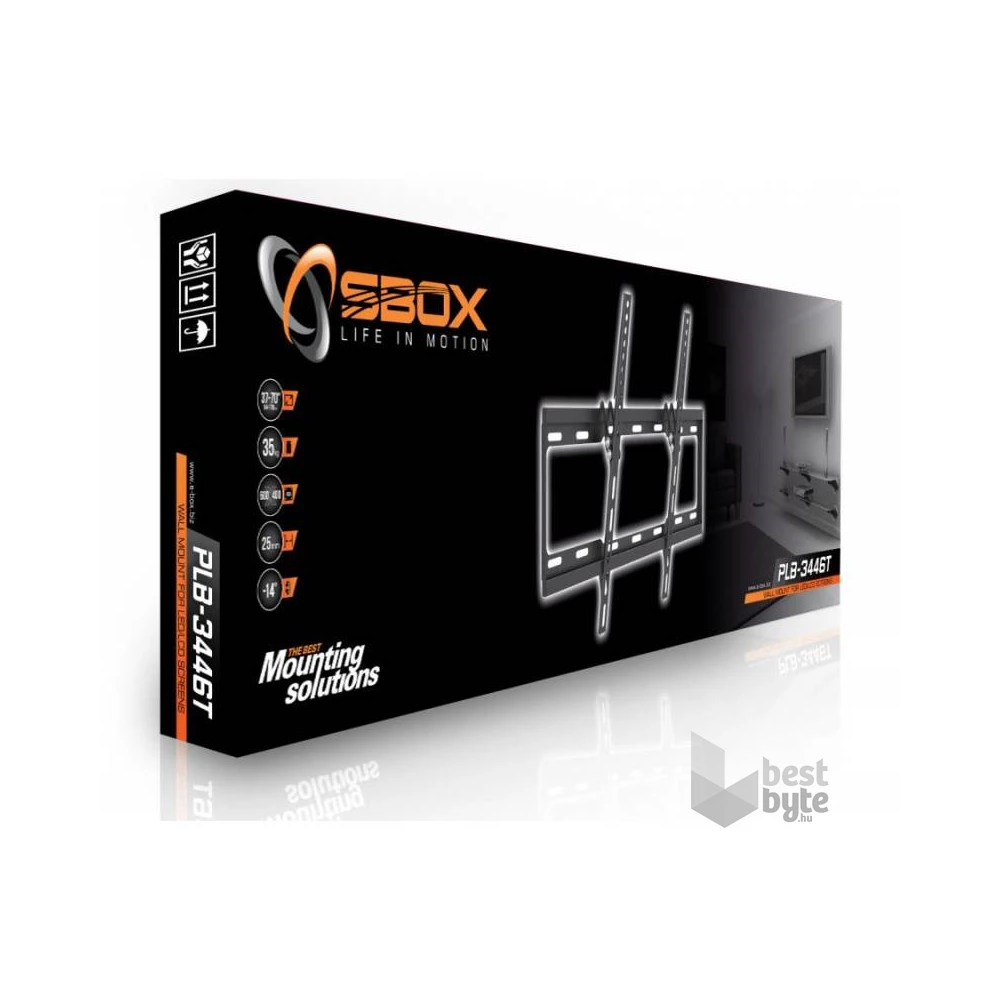 Sbox PLB-3446T 37"-70" VESA 600x400 dönthető fali konzol