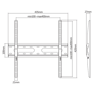 Sbox PLB-2544F-2 32" - 70" fix fali TV konzol