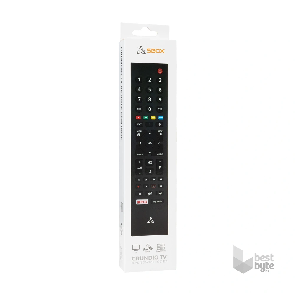 Sbox TV távirányító GRUNDIG készülékhez (elemek nélkül)
