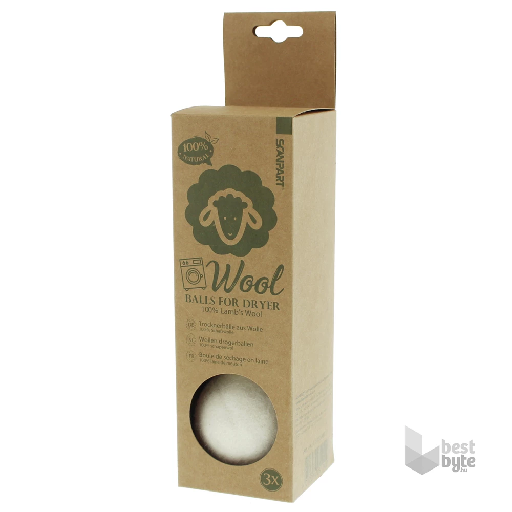 Scanpart 1140000013 3db-os gyapjú szárítólabda készlet