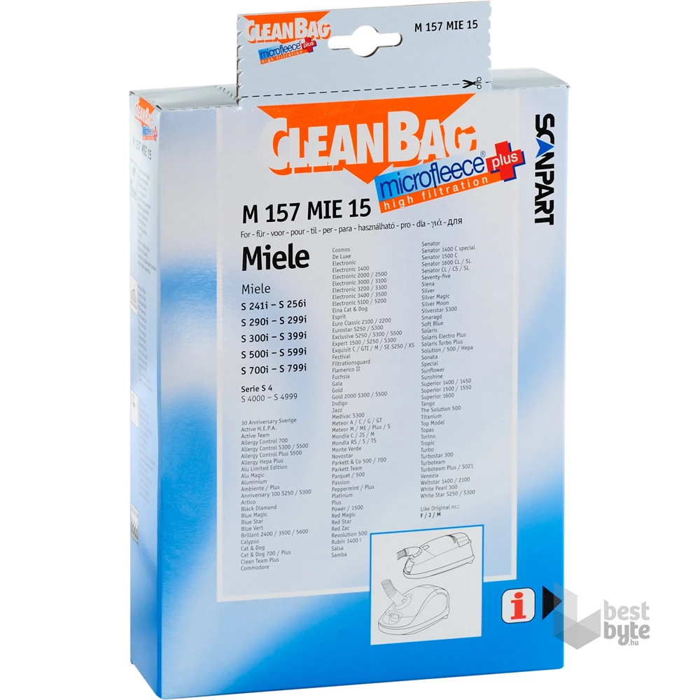 Scanpart 2682226157 M 157 MIE 15 - Miele S 300-500-700 porzsák