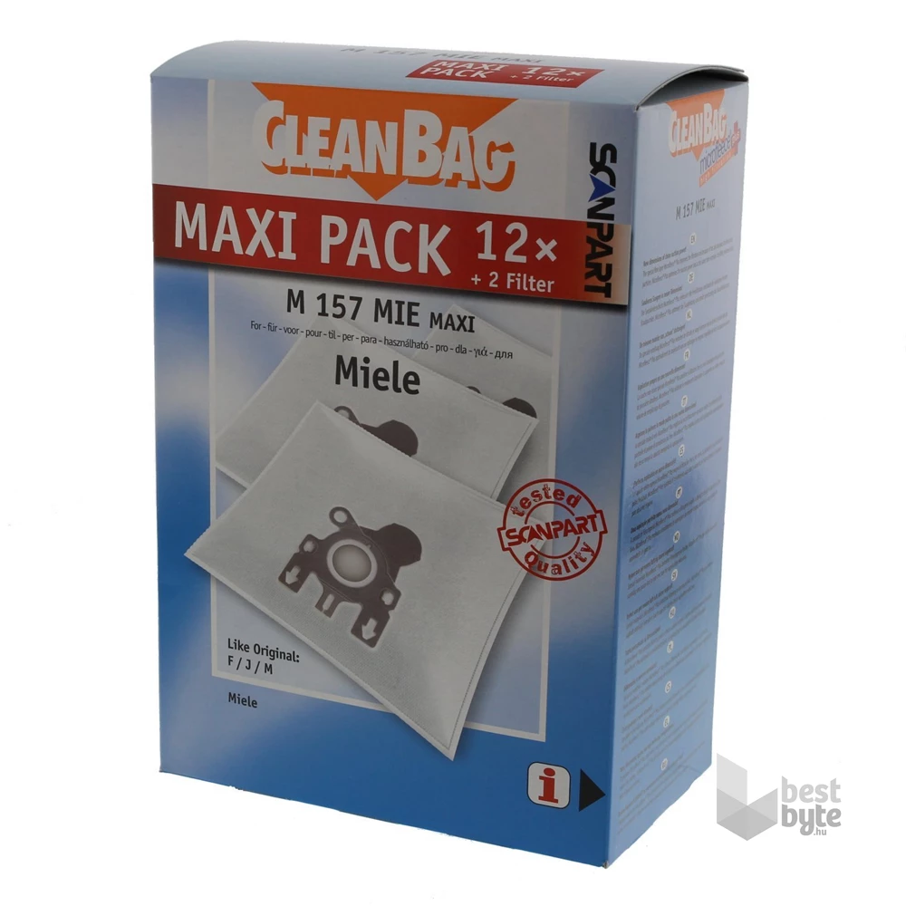 Scanpart 2687426157 Miele FJM 12 db porzsák+2 db szűrő