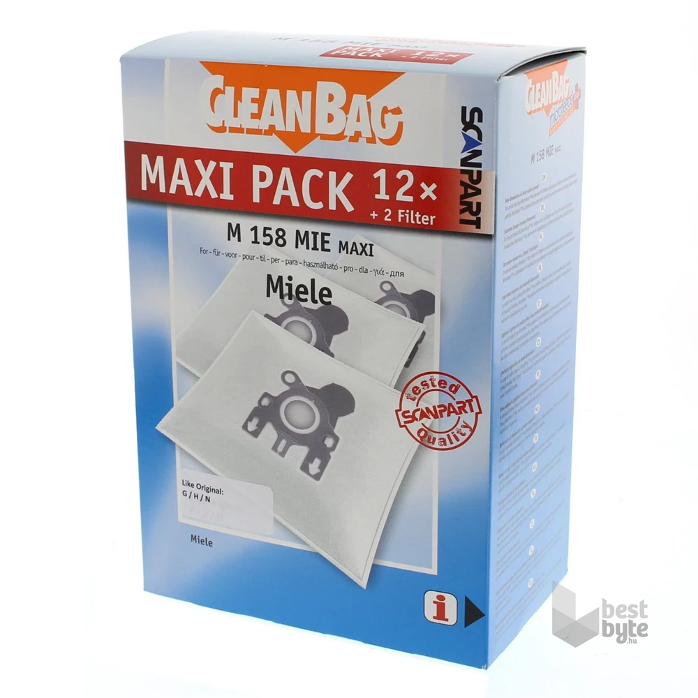 Scanpart 2687426158 Miele GN 12 db porzsák+2 db szűrő