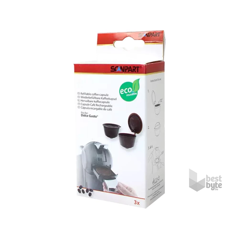 Scanpart 2790000477 Dolce Gusto újratölthető 3 db kávékapszula