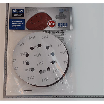 Scheppach 120-as 10db-os kör csiszolópapír készlet