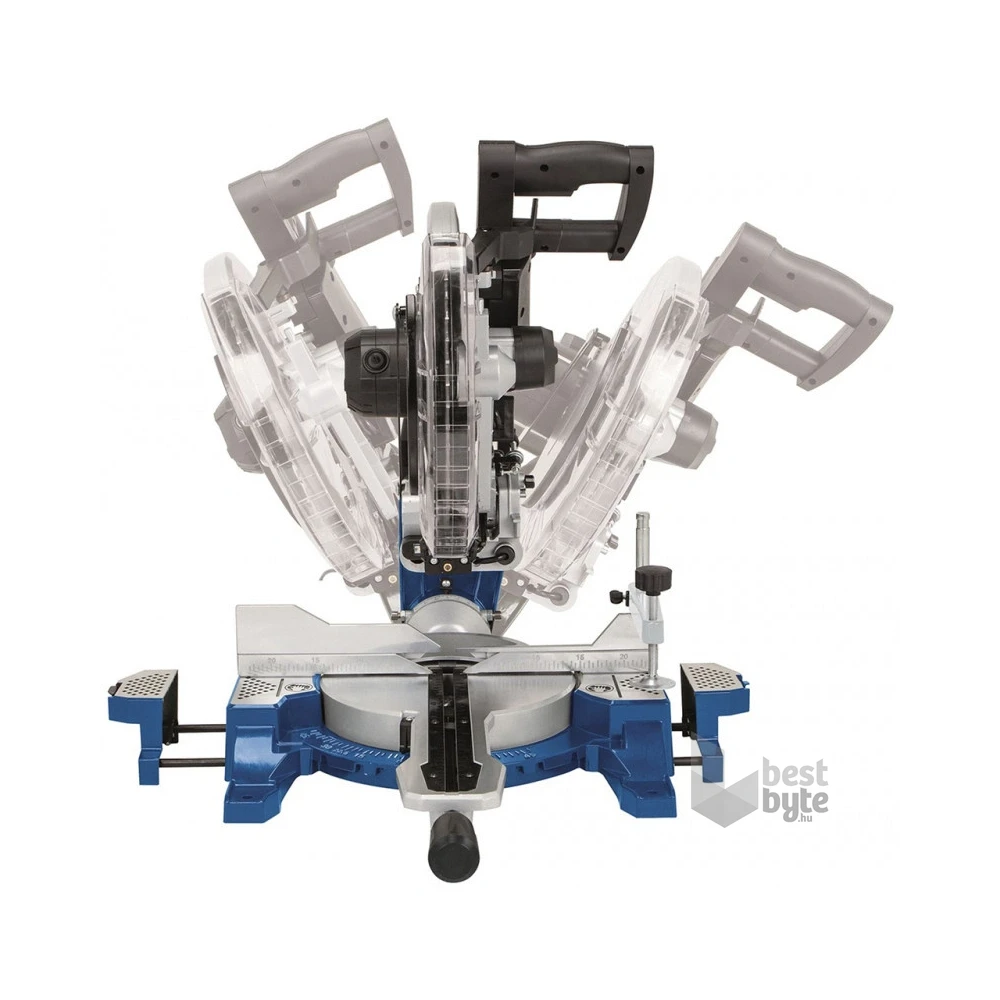 Scheppach HM 140 L - két oldalra dönthető gérvágó fűrész húzófunkcióval és lézerrel