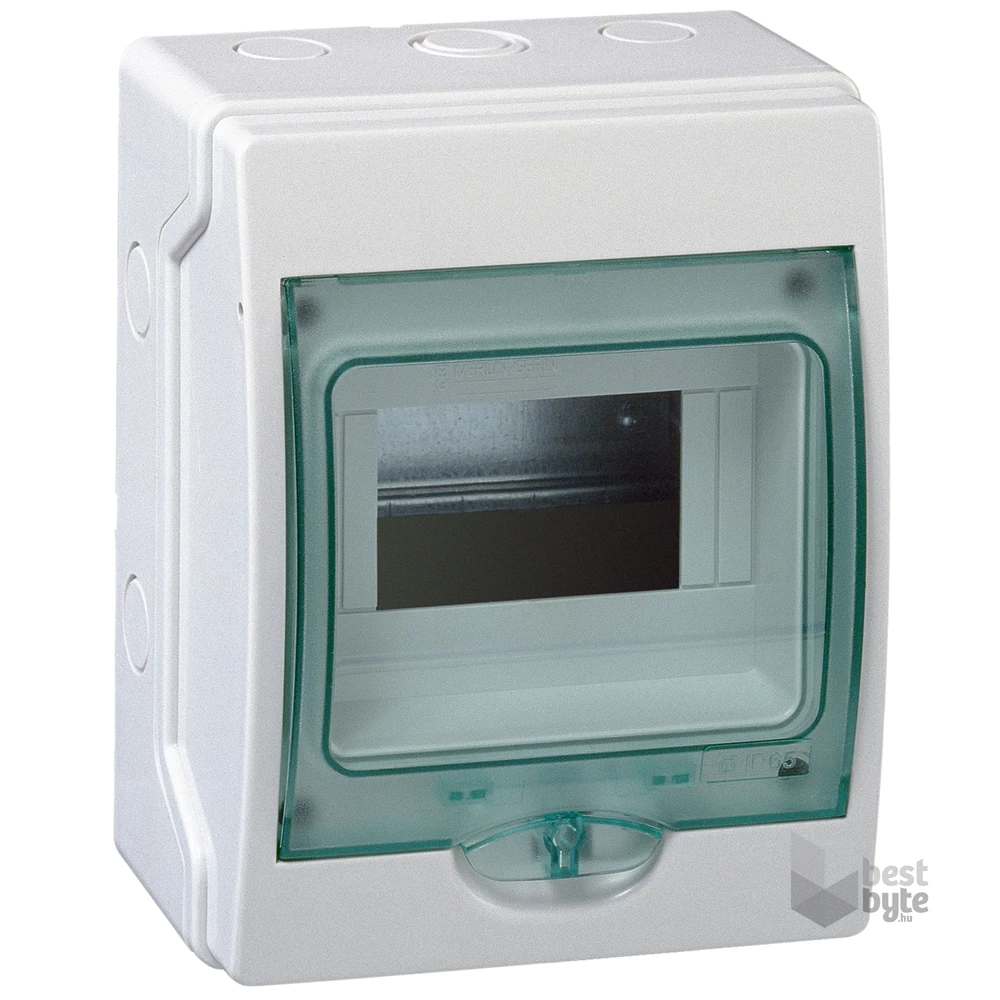 Schneider 13442 Kaedra 1x6 modul/falon kívüli/átlátszó ajtó/szürke mini elosztó