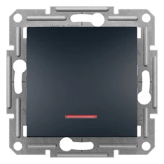 Schneider EPH1500171 ASFORA jelzőfényes/rugós bekötés/antracit váltókapcsoló