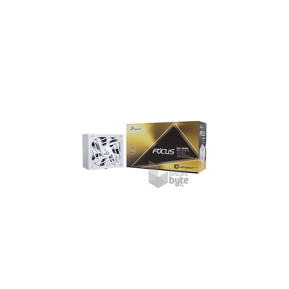 Seasonic Focus GX White ATX 3.0 ATX desktop tápegység 850W 80+ Gold BOX