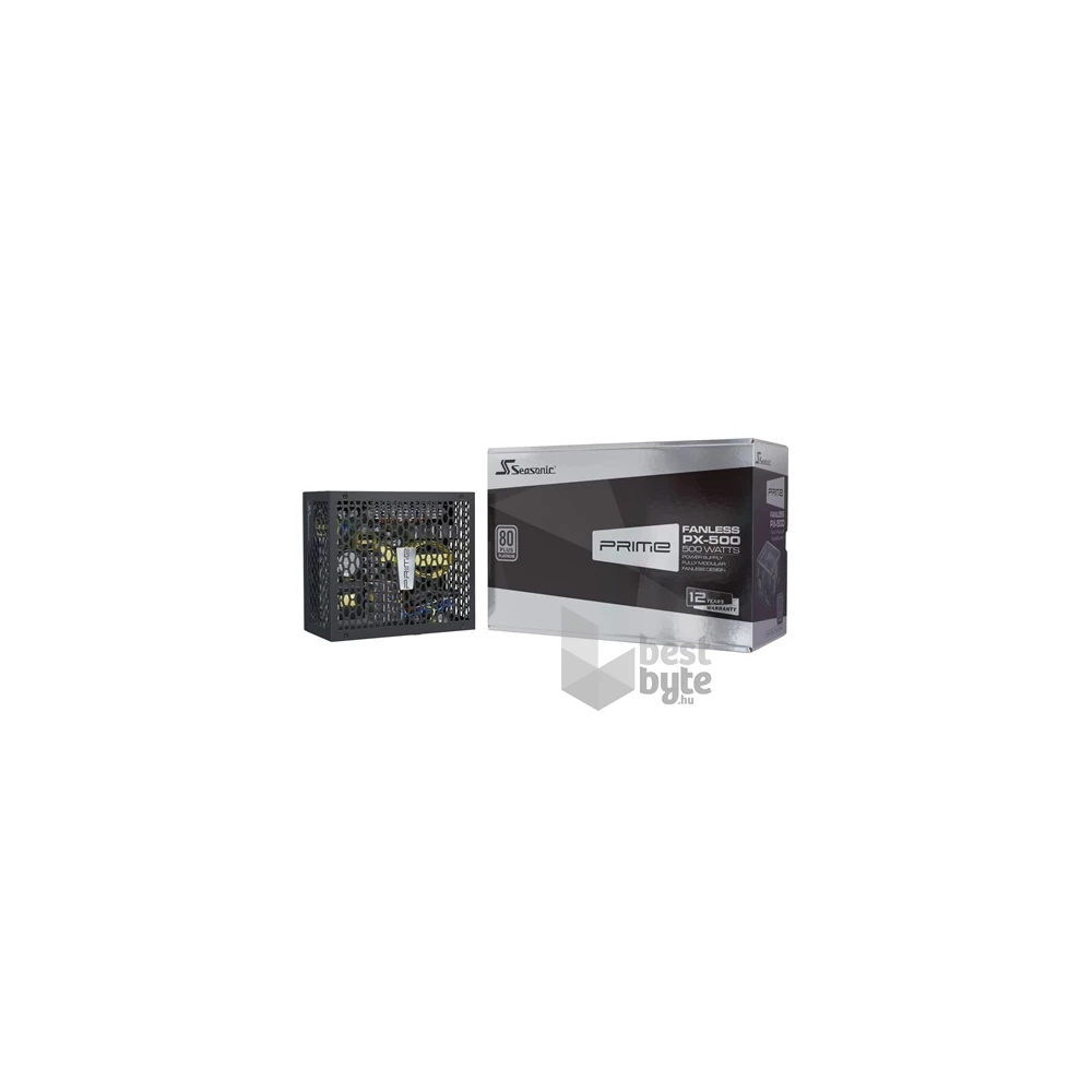 Seasonic Prime Fanless PX-500 ATX silent desktop tápegység 500W 80+ Platinum BOX