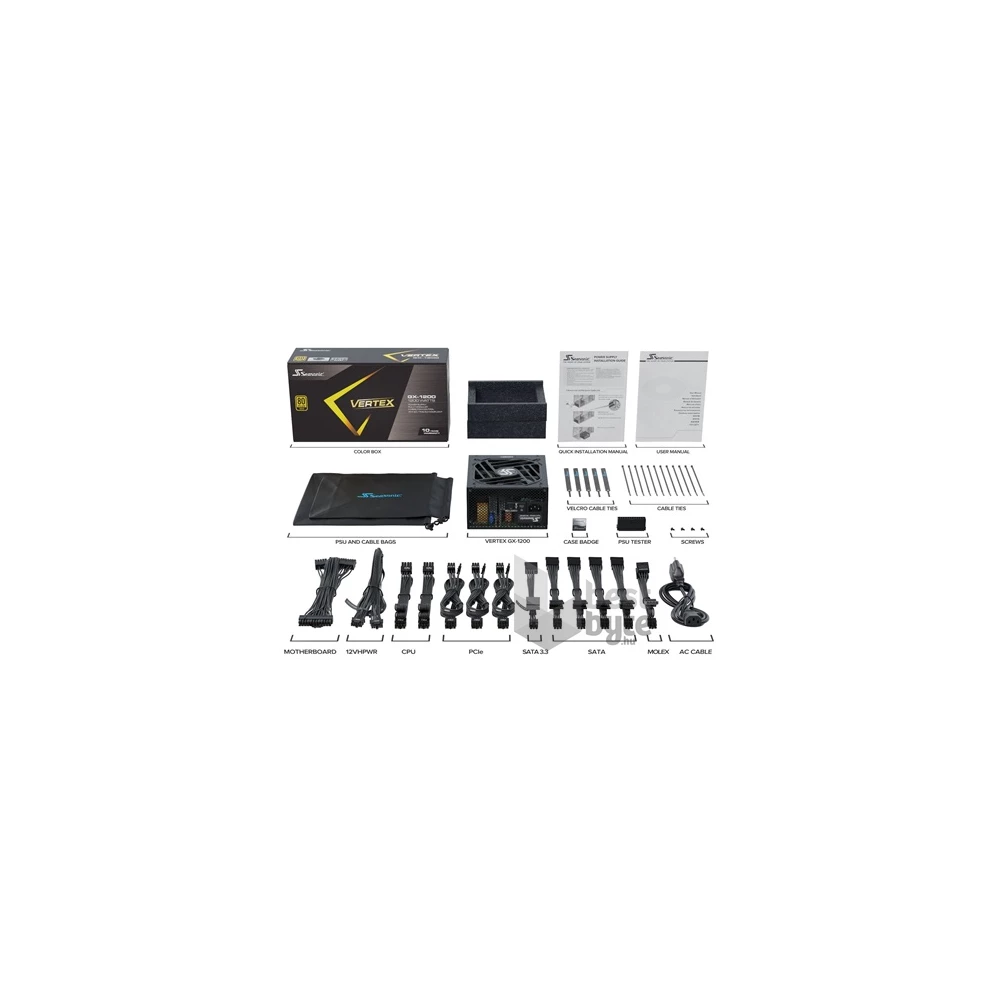Seasonic Vertex GX ATX desktop tápegység 1200W 80+ Gold BOX