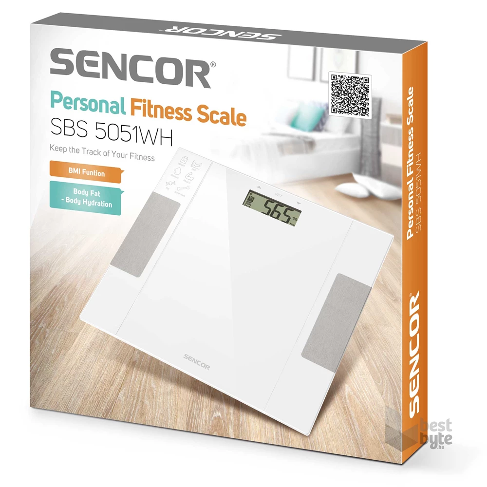 Sencor SBS 5051WH fehér fitnesz személymérleg