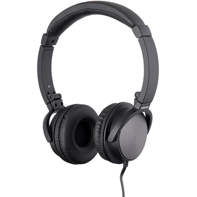 Sencor SEP 433 mikrofonos fekete fejhallgató