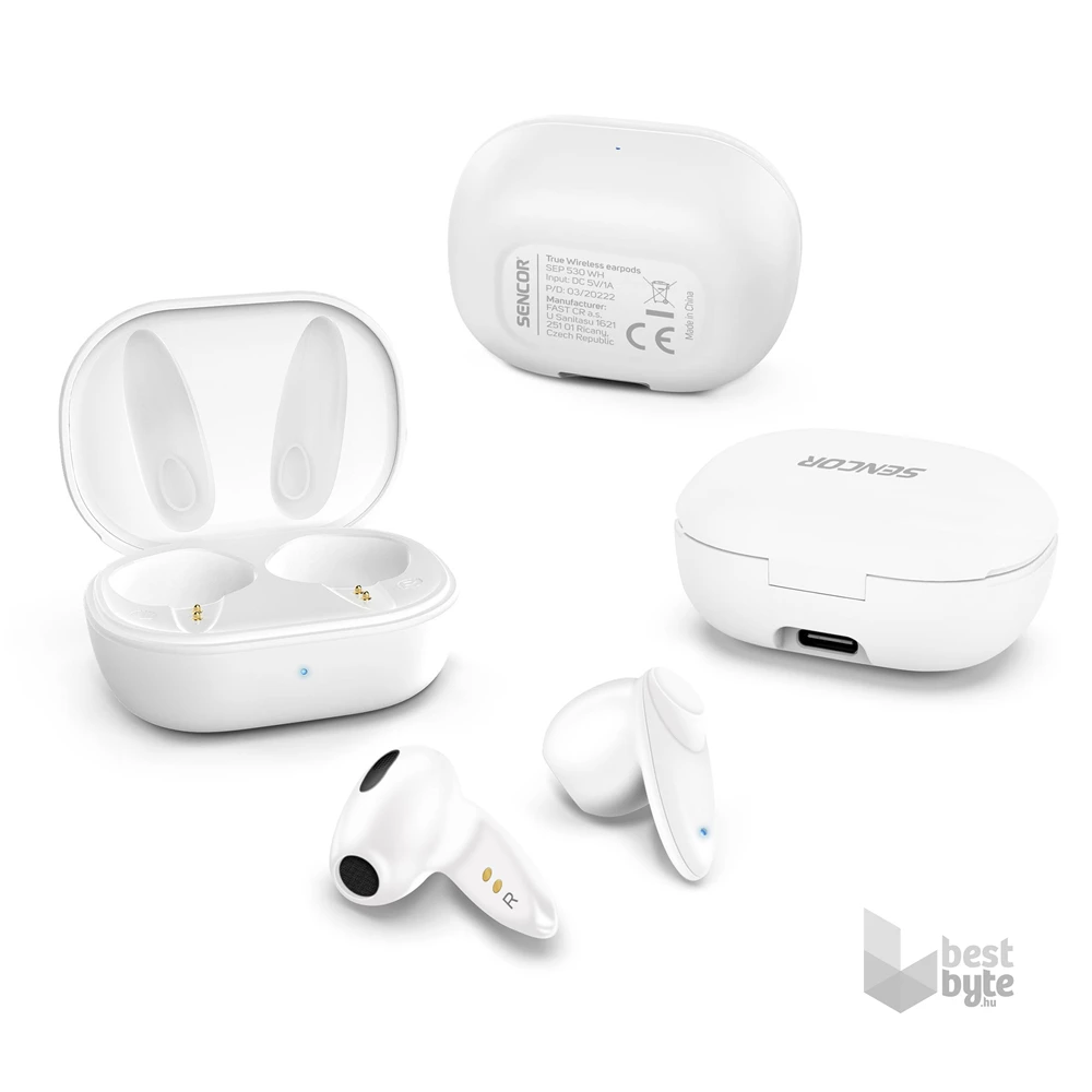 Sencor SEP 530BT WH True Wireless fehér fülhallgató