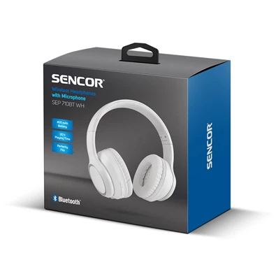 Sencor SEP 710BT WH Bluetooth fehér fejhallgató