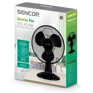 Sencor SFE 4021BK fekete asztali ventilátor
