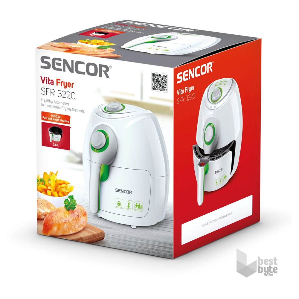 Sencor SFR 3220WH fehér 2,6 L forrólevegős sütő