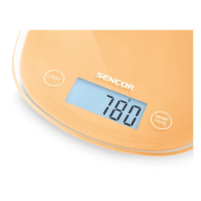 Sencor SKS 33OR pasztellnarancs konyhai mérleg