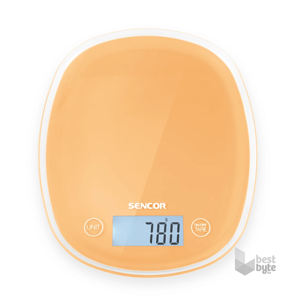 Sencor SKS 33OR pasztellnarancs konyhai mérleg