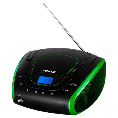 Sencor SPT 1600 BGN CD/USB/Mp3 fekete-zöld Boombox